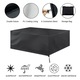 Husa pentru mobilier de gradina, impermeabila, neagra, dimensiune mare, set cu sac de depozitare