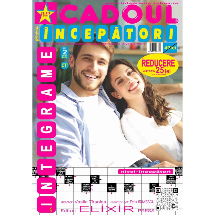 Integrame, Elixir Press, Cadoul de integrame pentru incepatori nr.2, 150 pagini