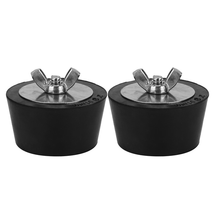 Комплект от 2 тапи за басейн, KkvoGmle, гумени, черни