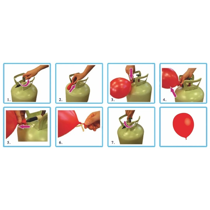 Héliumos flakon, 30 db lufi, zöld