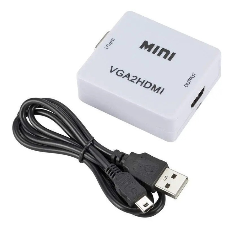 Adaptor VGA HDMI mini 1080P cu audio Plug and Play