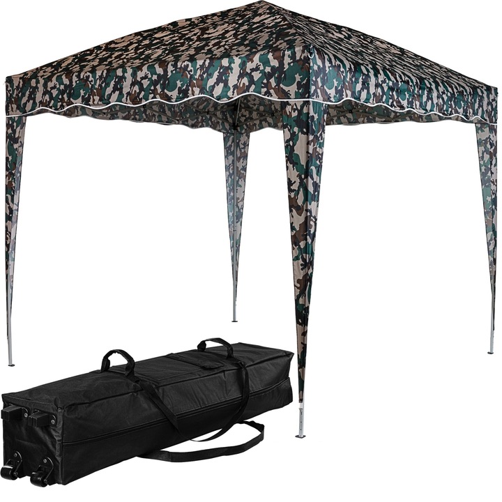 Pavilion BASIC, 3 x 3 m, geanta carucior, otel, culoare padure, INSTENT®