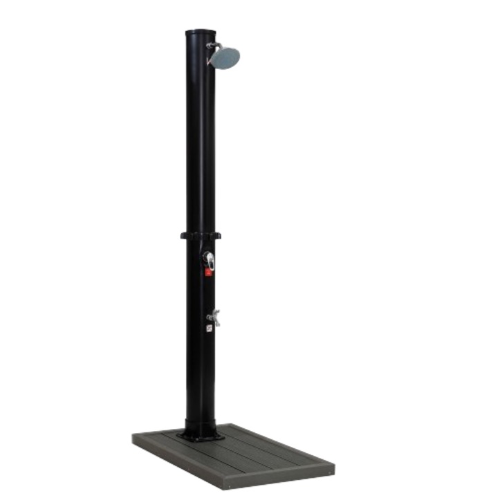 Dus solar de gradina, 35 l, negru, cu element de podea, STILISTA®
