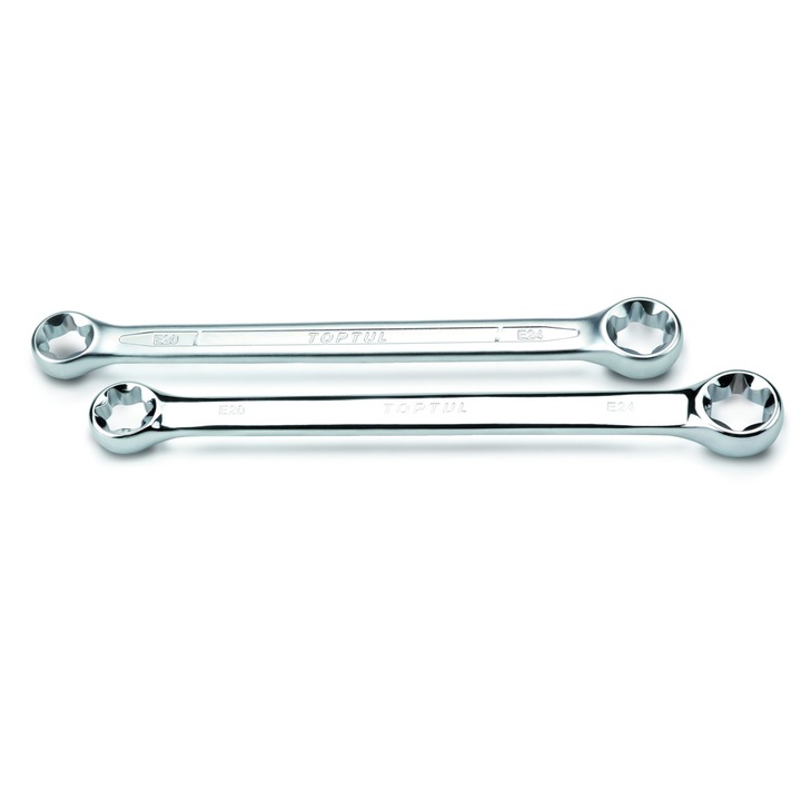 Cheie inelara TOPTUL, profil torx, deschidere cheie E10 x E12, lungime 142 mm, crom vanadiu TOP 24