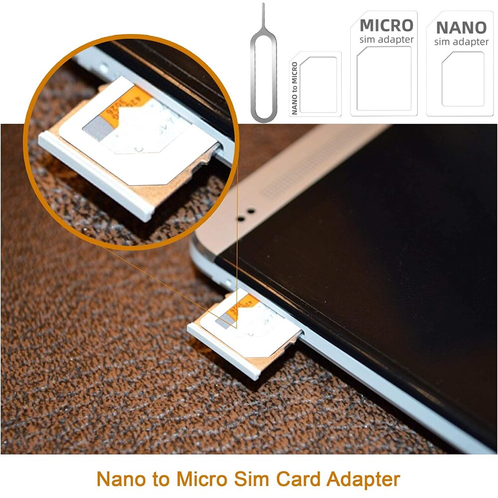 Set 4 bucati adaptor SIM 4 in 1, Minetgnon®, NANO-MICRO, NANO-SIM ...