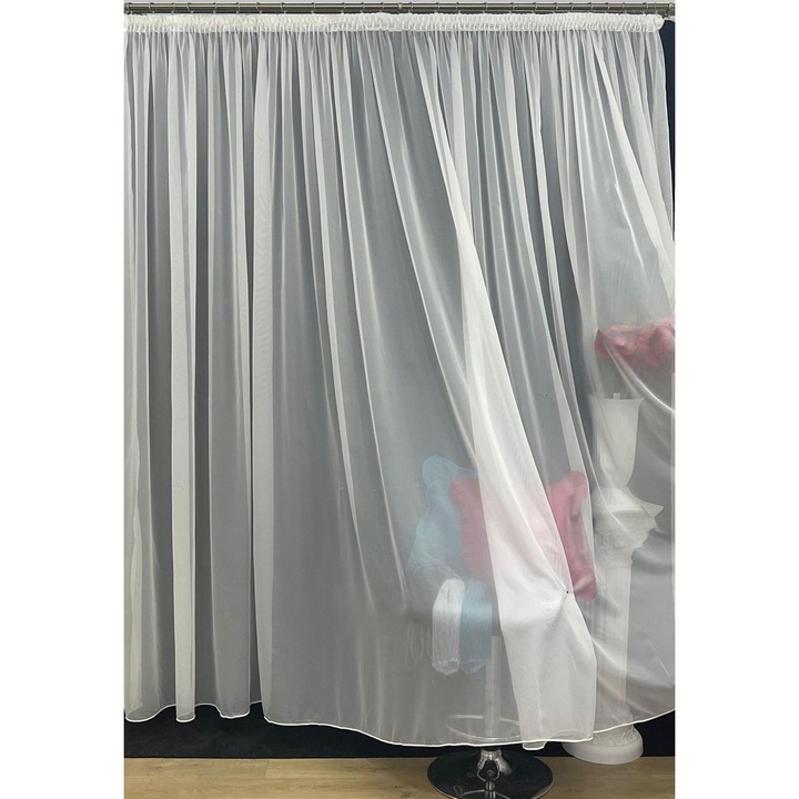 Perdea triplu voal, culoare ivoire, din colectia Stylish by Liz Line, cu rejansa, 500x245cm - PD0075
