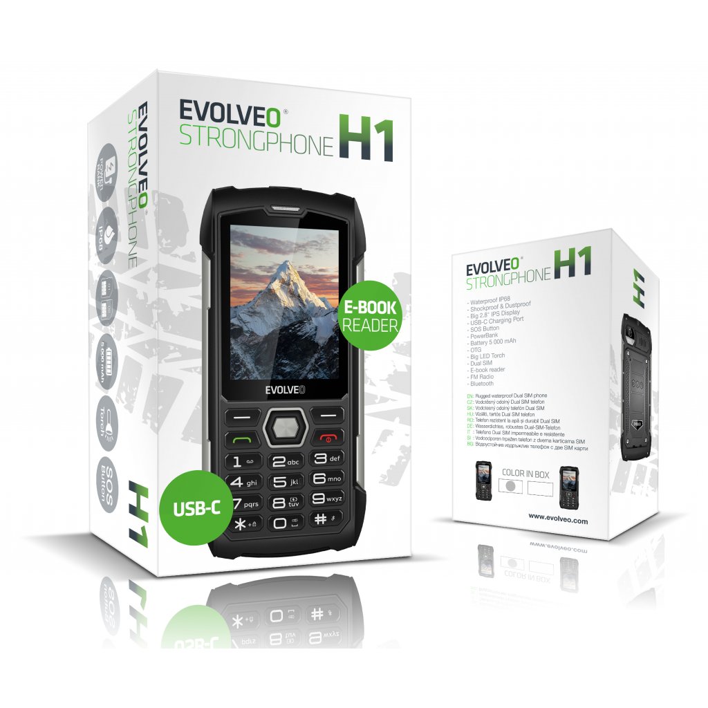 Telefon mobil Evolveo STRONGPHONE H1, Negru/Gri