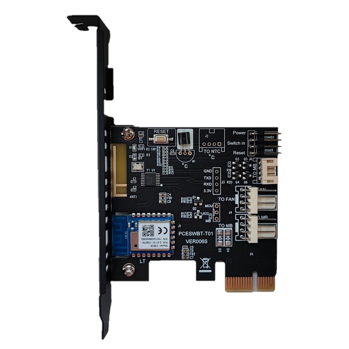 Controler Inteligent WiFi pentru Pornire, Oprire si Reset PC cu Monitorizare Ventilatoare – Tuya Smart Life, Compatibil Alexa si Google Assistant