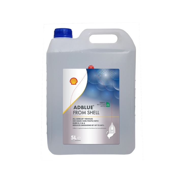 AdBlue Shell 5 literes töltőtölcsérrel