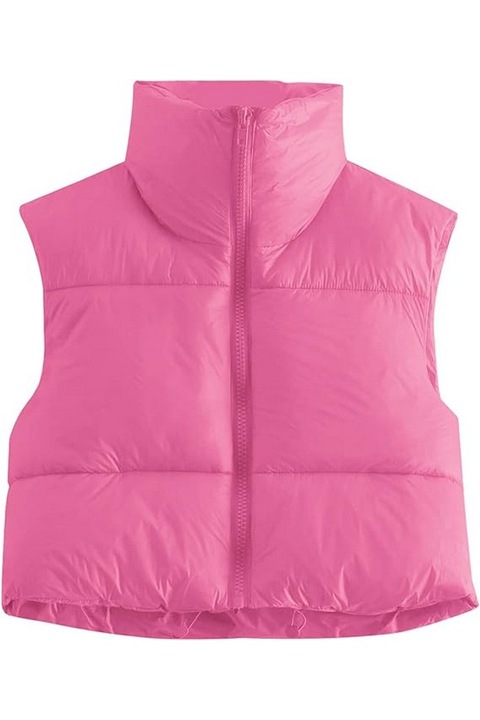 Vesta roz scurta din fas dama, marime m, MAVIS LAVEN