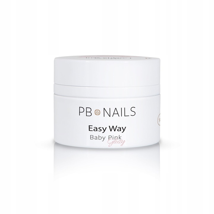 Körömépítő gél PB Nails Easy Way, Baby Pink Glossy, 15g