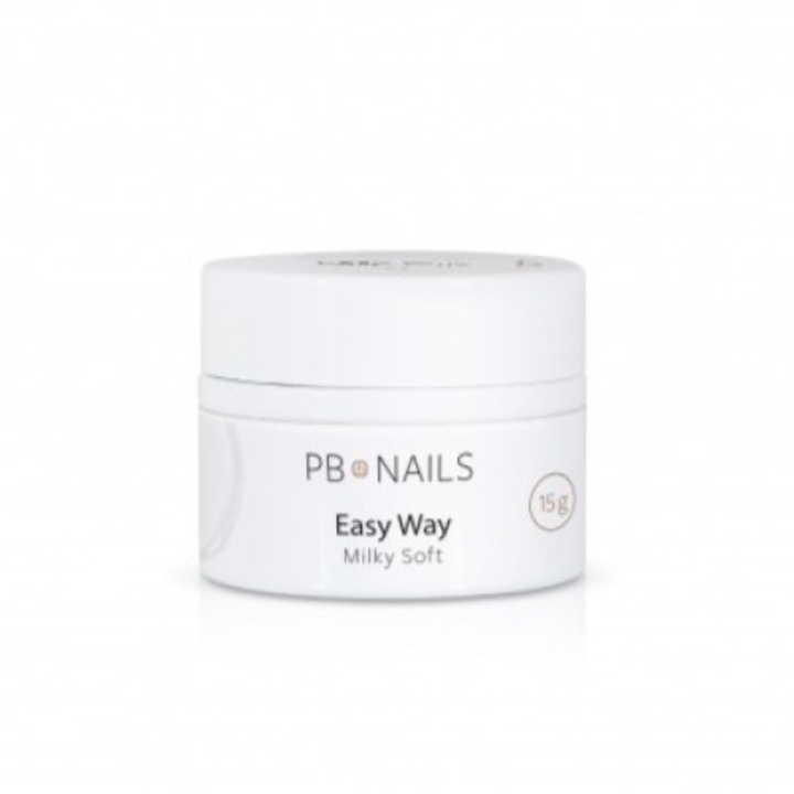 Építőzselé PB Nails Easy Way, Milky Soft, 15g