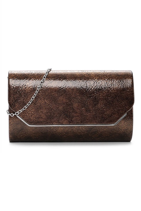 Tamaris, Geanta crossbody din piele ecologica cu bareta lant Amalia, Bronz