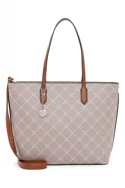 Tamaris, Shopper fazonú logós műbőr táska, Világos tópbarna