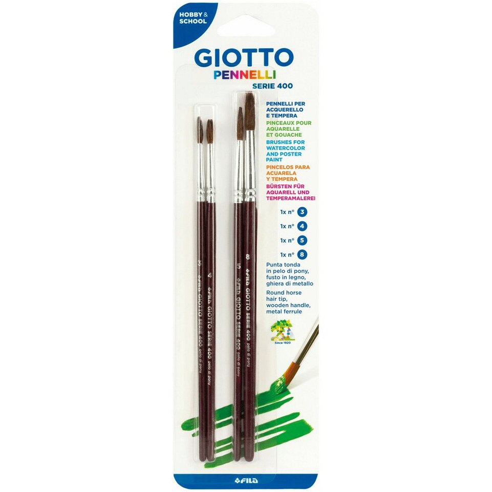 Set 4 pensule/blister (nr.3-4-5-8), GIOTTO Art 400