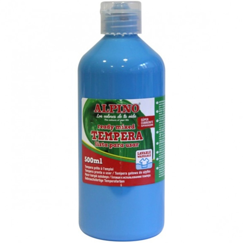 Tempera lavabila, 500ml, Alpino - bleu