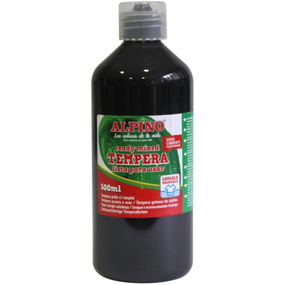 Tempera lavabila, 500ml, Alpino - negru