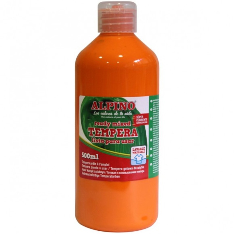 Tempera lavabila, 500ml, Alpino - portocalie