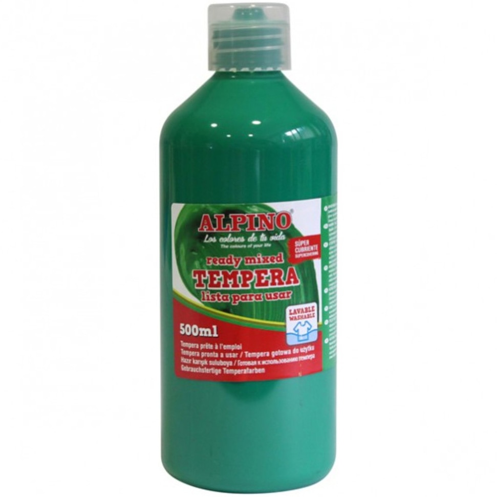 Tempera lavabila, 500ml, Alpino - verde inchis
