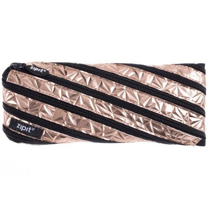 Penar cu fermoar, ZIPIT Metallic - bronz