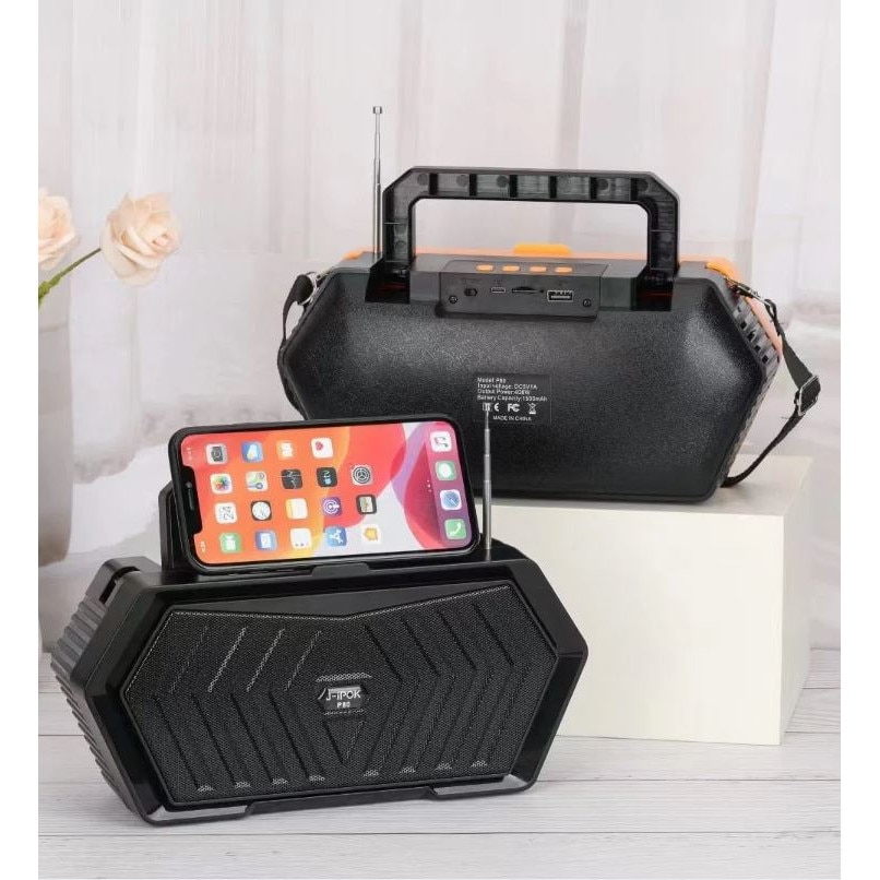 トップス Kapital multi border kanoko box poro Boxa Portabila J-iPok P80 8W, Suport Telefon, Functie Speaker, TF