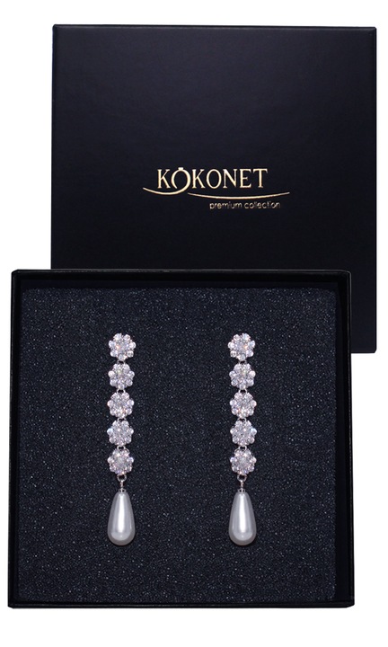 Cercei lungi cu perle, eleganti, stralucitori, lacrimi, flori, zirconii, eleganti