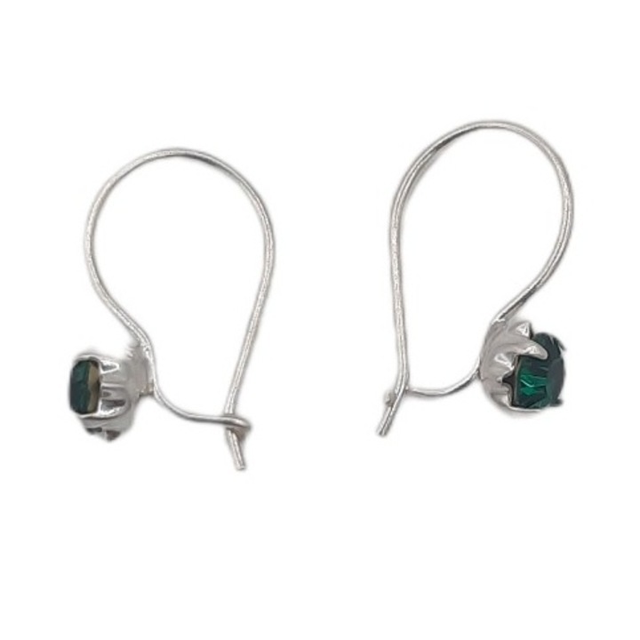 Cercei cu pietre din Quartz verde Argint 925 Alma 2cm