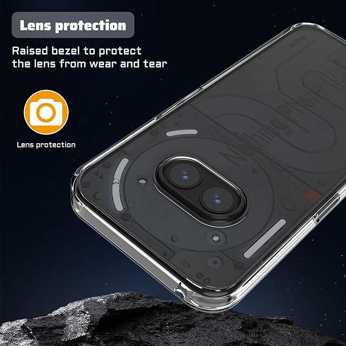 Husa protectie Mat-Tech compatibila cu Nothing Phone 2A, Anti-soc, 2MM, Protectie Camera, Decupaje Precise, Rezistenta la impact, Margini ridicate pentru protectia ecranului, Transparenta