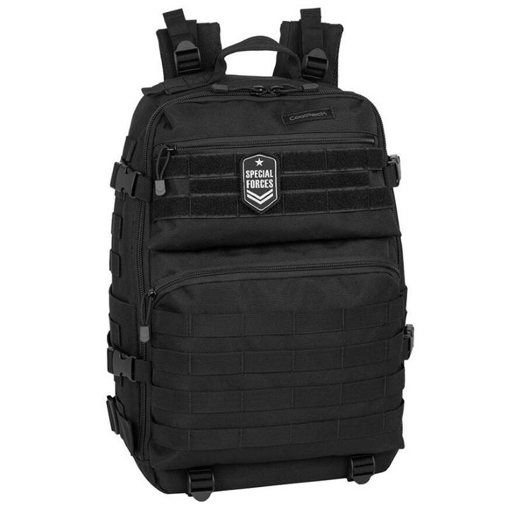 Iskolai hátizsák CoolPack Soldier Black, 33 x 46 x 17 cm, Fekete