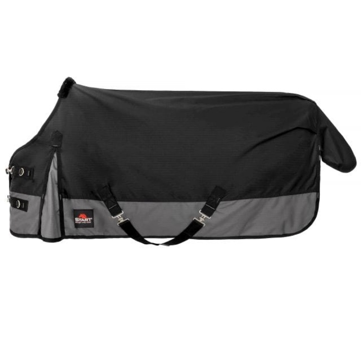 600D istállótakaró, tengerkék/aqua, 155 cm, lábszíjakkal