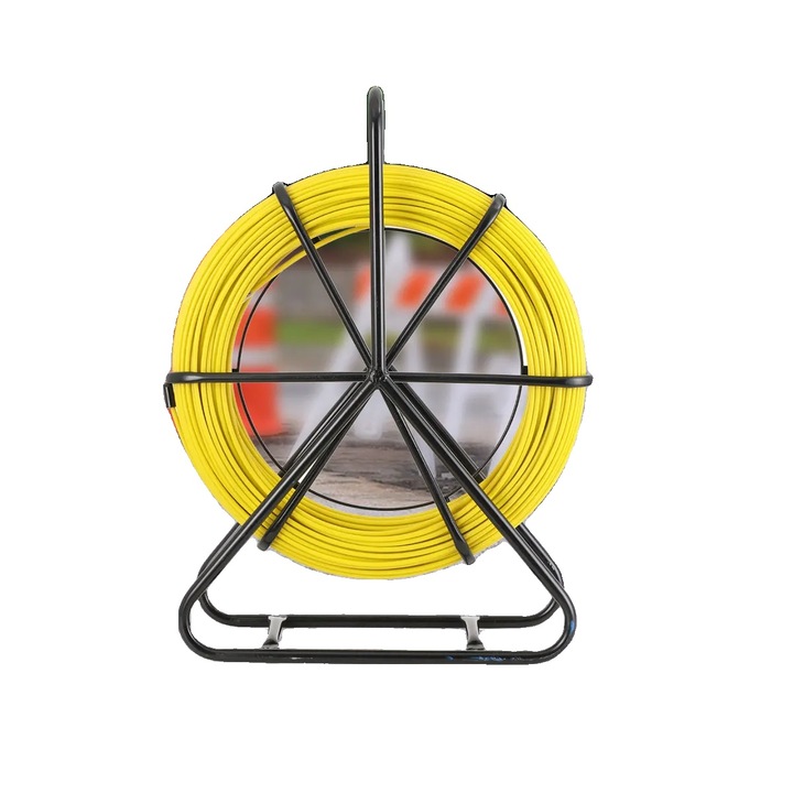 Tragator cablu, Fibra de sticla / ABS, 6 mm, 100 m, Galben