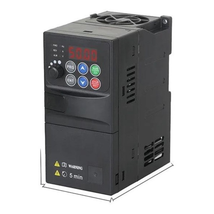 Честотен преобразувател, 15kW-380V, 50-400Hz, компактен, черен, 185x87x138mm