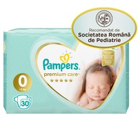 Scutece Pampers Premium Care Carry Pack Marimea 0, Nou Nascut, 1 - 2,5 kg, 30 buc