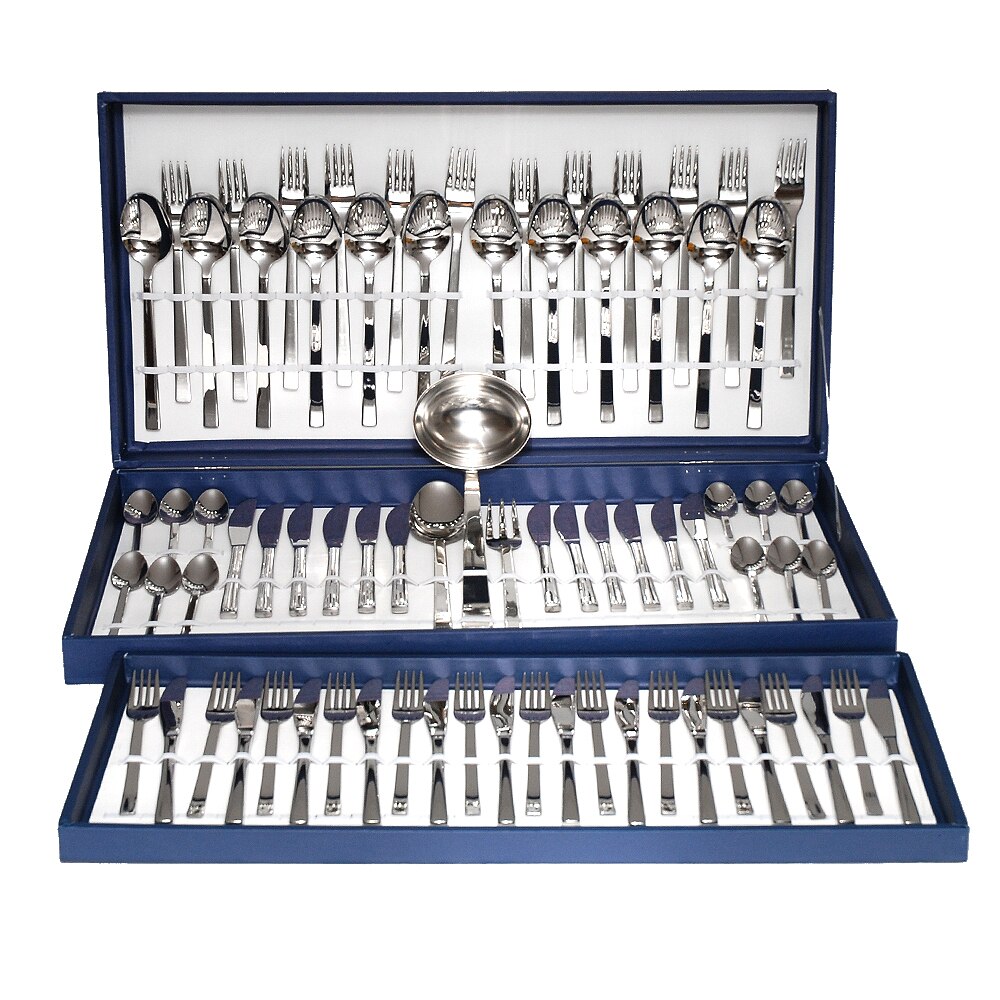 Set tacam Ginevra, Inoxriv, 75 piese, cutie lux