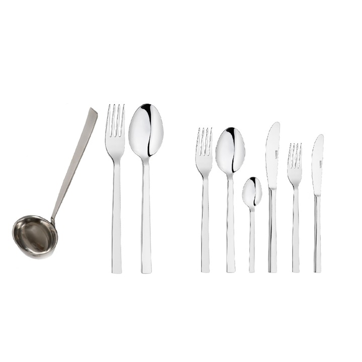 Set tacam Ginevra, Inoxriv, 75 piese, cutie lux