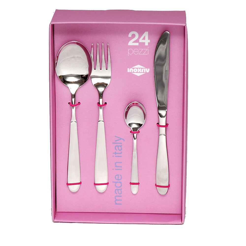 Set tacam Giotto, Inoxriv, 24 piese, cutie color