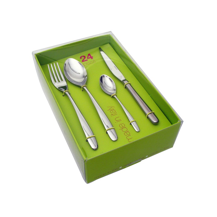 Set tacam Ottocento, Inoxriv, 24 piese, cutie color