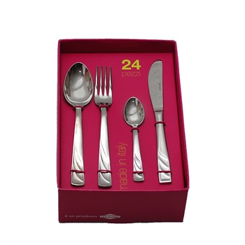 Set tacam Aries, Inoxriv, 24 piese, cutie color Set tacam Aries, Inoxriv, 24 piese, cutie color
