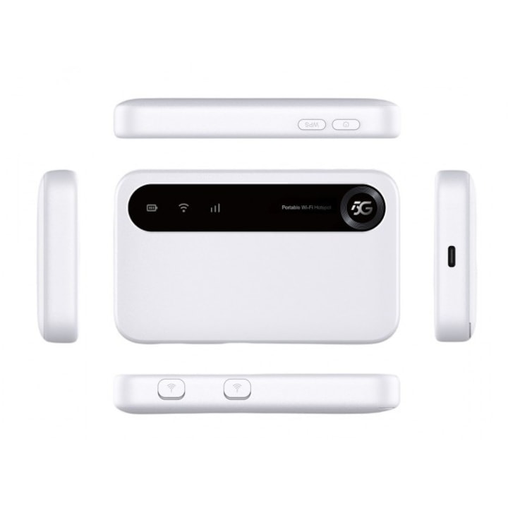 Безжичен рутер ZTE U50, двубандов 5G, 4500mAh батерия, бял, 118x72x18mm