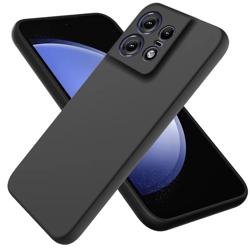 Husa pentru Motorola Edge 50 Pro Daden® Silicon SoftFlex, Ultra Slim, Protectie sporita, Interior de microfibra, Negru