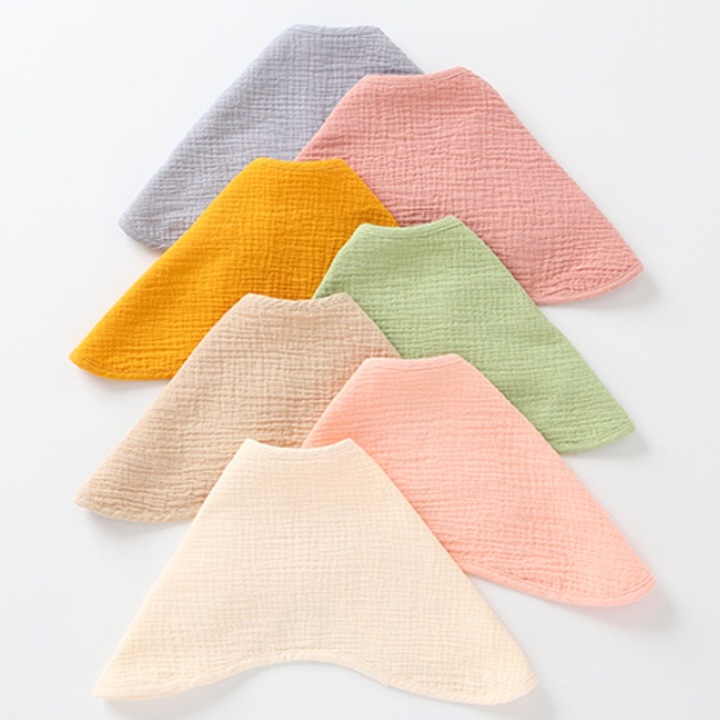 6 db QttvbTna babatörlő készlet, nedvszívó pamut, sokszínű, fiúknak és lányoknak