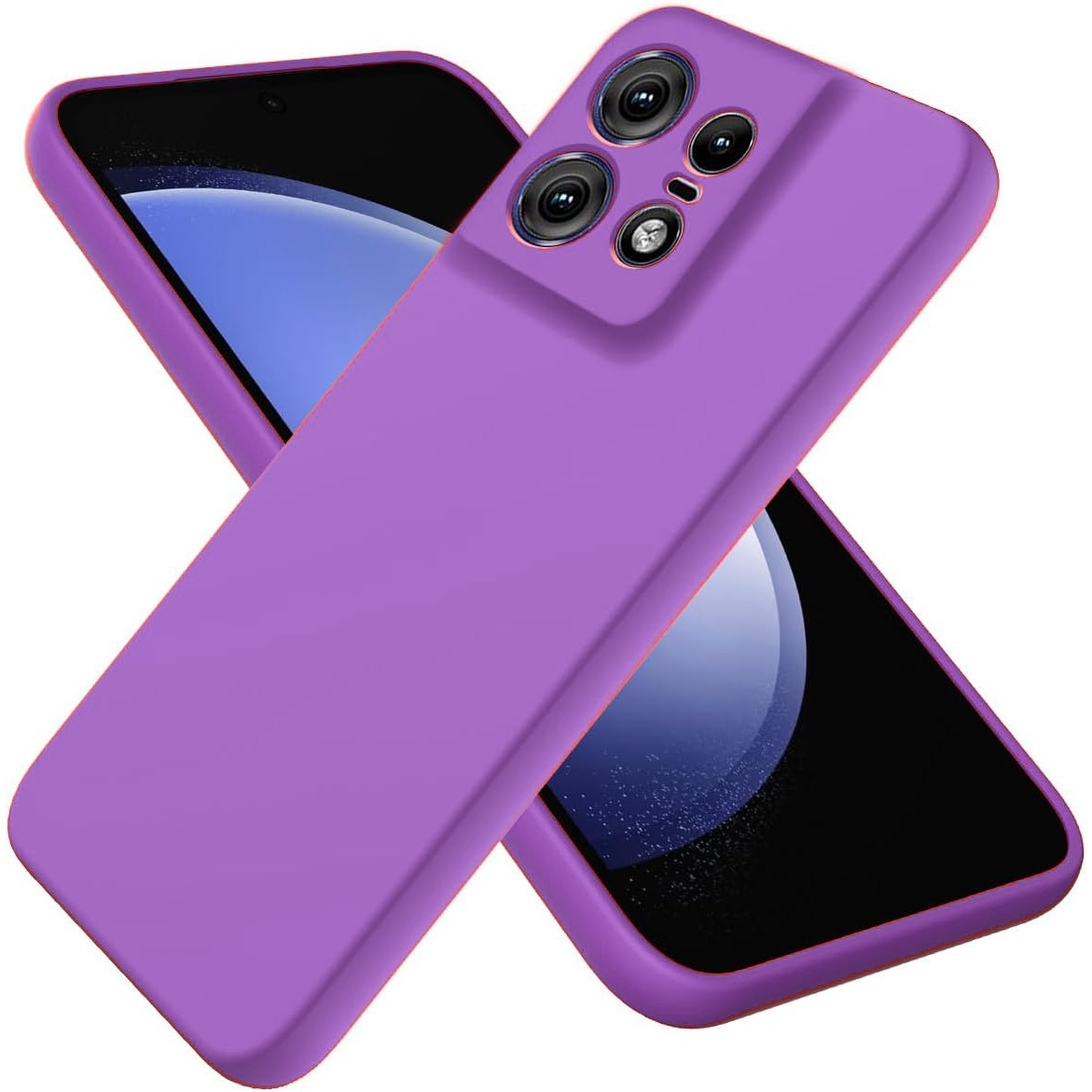 Husa pentru Motorola Edge 50 Pro Daden® Silicon SoftFlex, Ultra Slim, Protectie sporita, Interior de microfibra, Violet