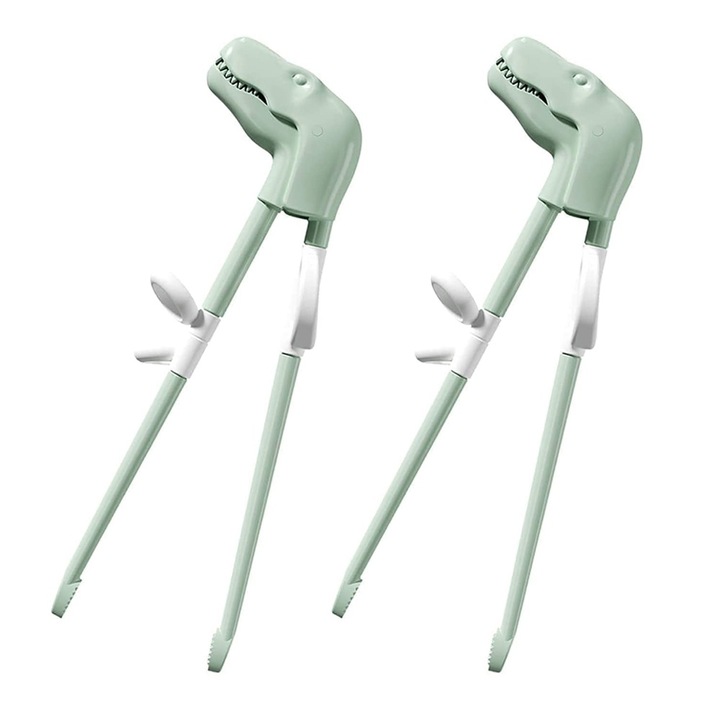 Комплект от 2 тренировъчни клечки за деца QttvbTna, Полипропилен, Зелен