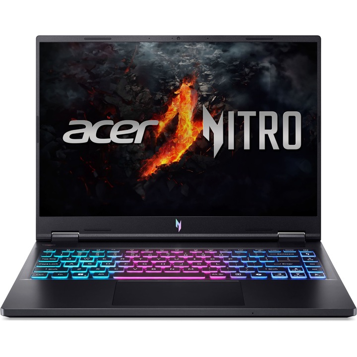 Laptop, Acer, Nitro, 14 AN14-41-R9Z4, 14.5", AMD Ryzen 7 8845HS 8 nuclee, NVIDIA GeForce RTX 4060 8GB GDDR6, 16GB LPDDR5X, Negru