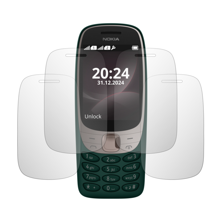 Set 4X Folie Protectie Ecran Folie24, pentru Nokia 6310 (2024), 2X Ultra-Clear + 2X Mate, Acoperire Full-Display si Case-Friendly, Adezive, Flexibile cu Auto Regenerare