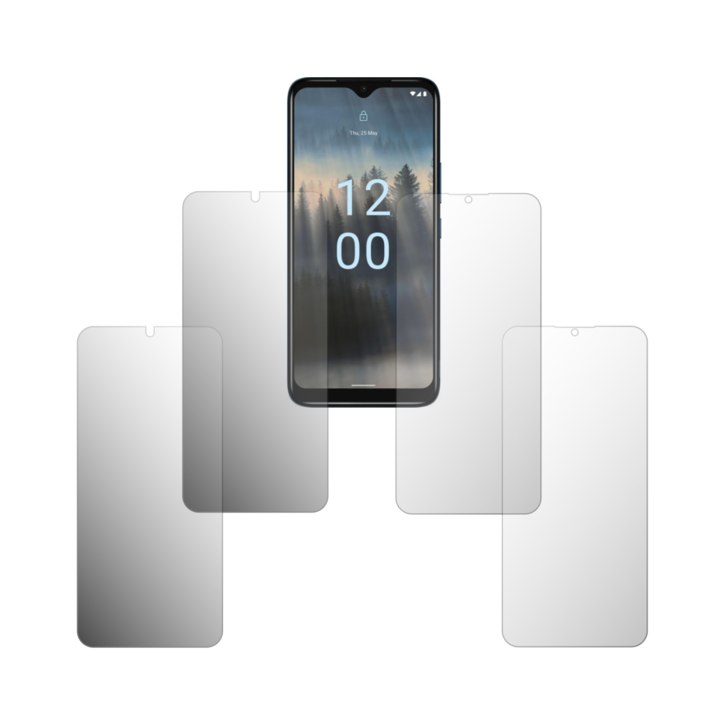Set 4X Folie Protectie Ecran Folie24, pentru Nokia C12, 2X Ultra-Clear + 2X Mate, Acoperire Full-Display si Case-Friendly, Adezive, Flexibile cu Auto Regenerare