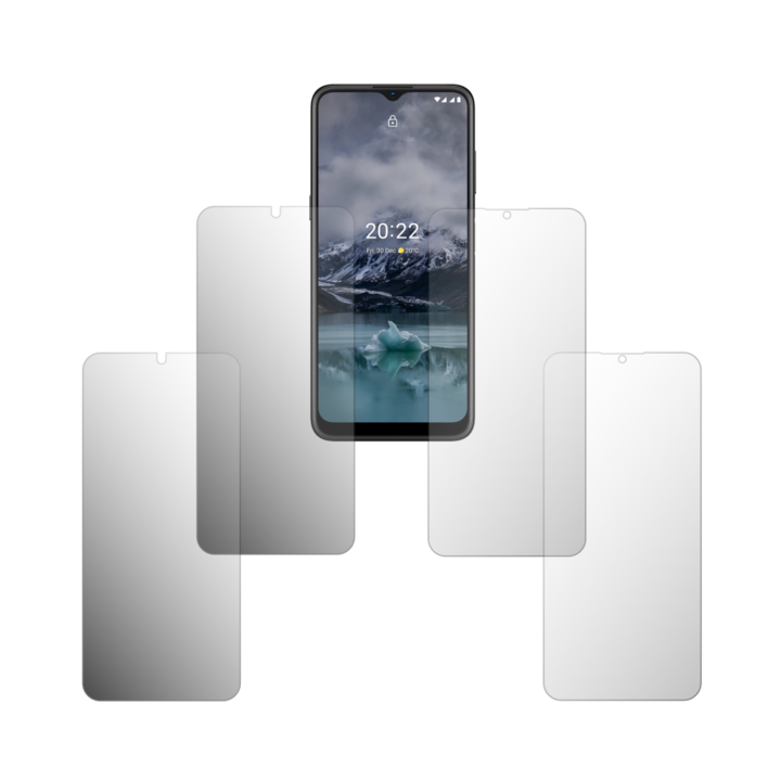 Комплект от 4 Folie24 протектора за екран, за Nokia G11, 2X Ultra-Clear + 2X Matte, пълно покритие на дисплея и удобни за калъфи, залепващи, гъвкави със саморегенериране