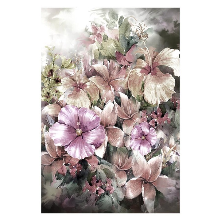 Картина на платно, Контраст на цветя, 70 x x100 см