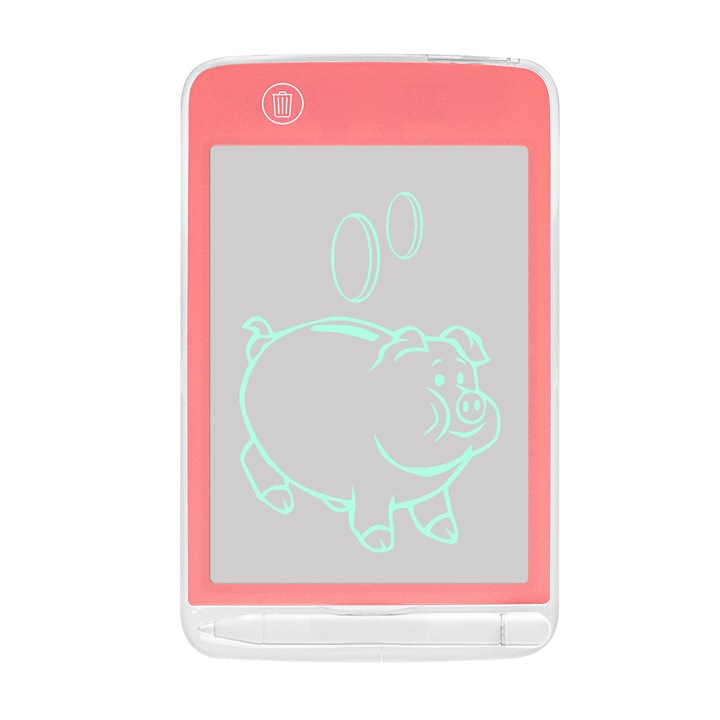 Tableta LCD pentru scris HERUSI, jucarie pentru copii, design dragut, ultra-subtire, multicolor, 3-8 ani