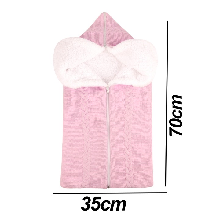 Sac de dormit bebe multifunctional, roz